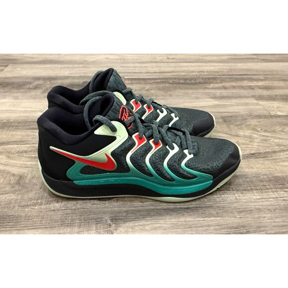 NIKE KD 17 "EASY MONEY SNIPER" FJ9487-002 BLACK GREEN RED SZ 14 - Picture 1 of 6